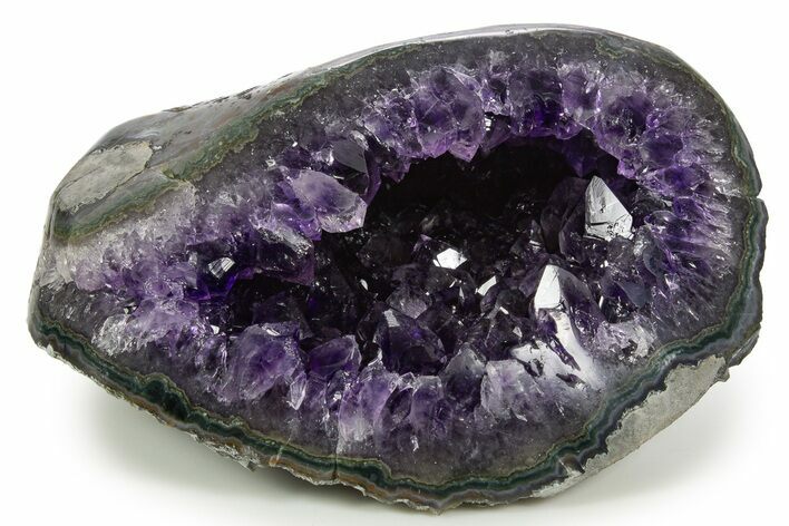 Brilliant Deep-Purple Amethyst Geode - Uruguay #342721